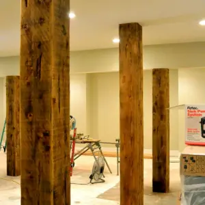 Деревянная отделка колонн
