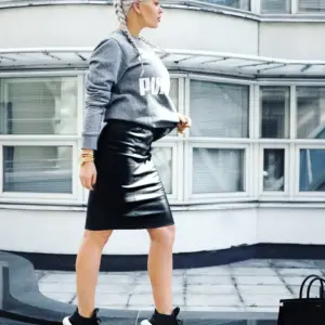Ивлеева Настя Leather skirt