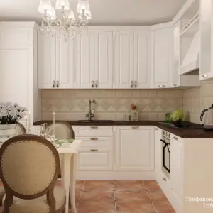 Кухня угловая Неоклассика беж