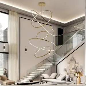 Люстра led 3-Ring Chandelier Золотая