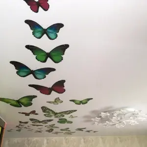 Натяжные потолки с бабочками