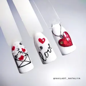 Ногти на день влюбленных