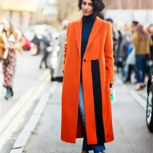 Пальто оранж Street Style