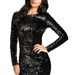 Платье etincelle Couture черное с пайетками
