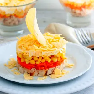 Салат Парус с корейской морковкой