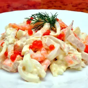 Салат с красной икрой Нептун