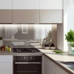 Серый фартук для кухни
