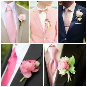 Свадьба в розовом цвете жених