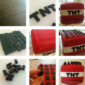 Торт TNT Minecraft