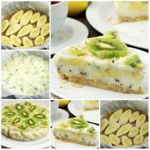 Йогуртовый торт с киви и бананом