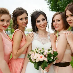 Макияж и прическа подружки невесты