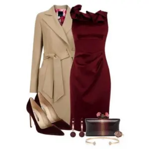 Платье Ralph Lauren Marsala