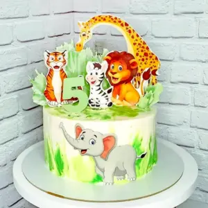 Торт сафари для девочки